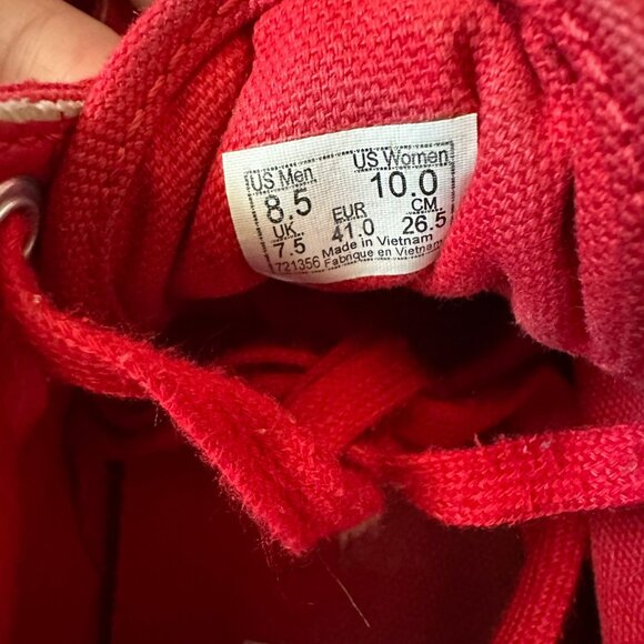 Vintage Vans Old Skool Red Canvas Low-Top Unisex Sneakers Size 10W/8.5M - Picture 3 of 9